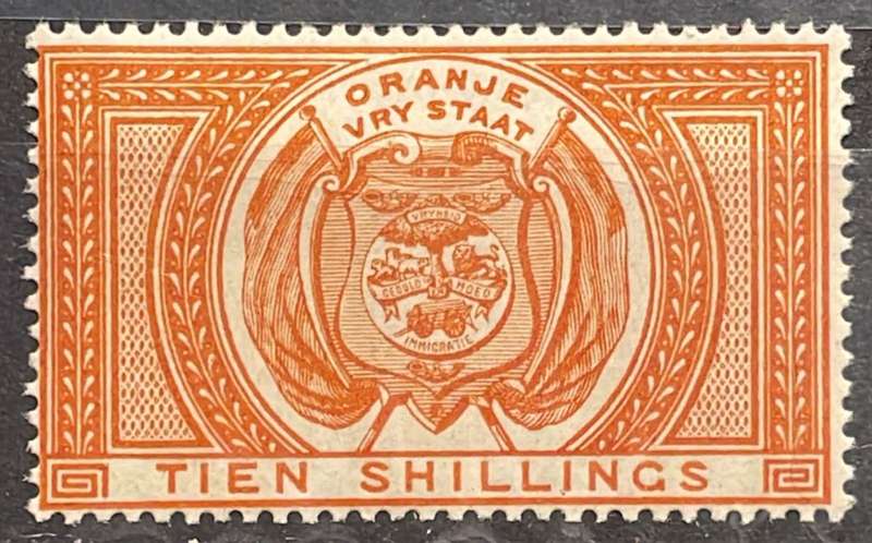 OFS - 1882 - 10S - TEN SHILLINGS ORANGE MINT NH ** (SACC F12)