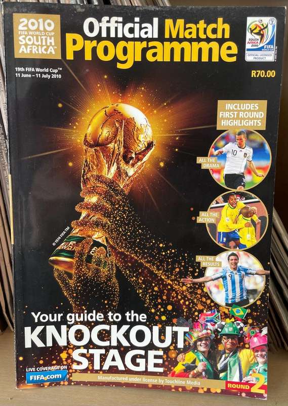 FIFA 2010 OFFICIAL MATCH PROGRAMME - FOR THE KNOCKOUT STAGES