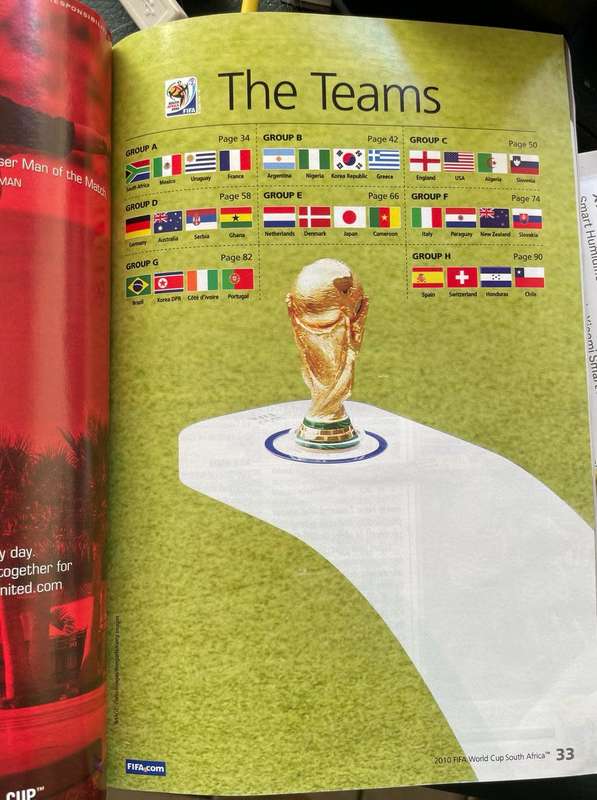FIFA 2010 OFFICIAL MATCH PROGRAMME - FOR THE KNOCKOUT STAGES