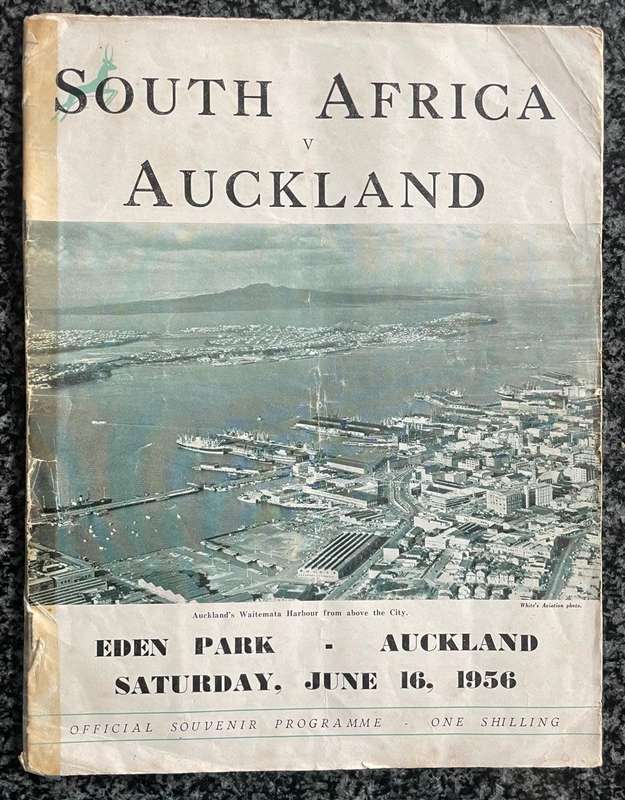 RUGBY : 1956 AUCKLAND vs SOUTH AFRICA PROGRAMME