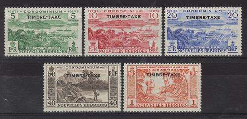 NEW HEBRIDES - C/V R650+ - 1957 POSTAGE DUES TIMBRE-TAXE OVPT - MLH