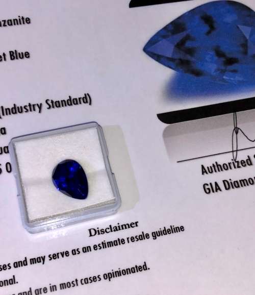 Amazing Spectacular Tiffany & Co. Like Specs 8,95ct Natural Tanzanite Pear Shaped AAAA++++