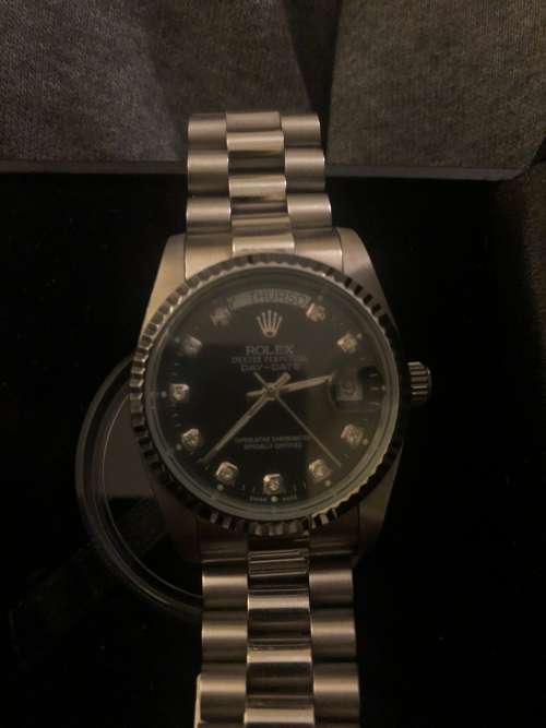 Very Rare Mens Rolex Day Date Edition With A Total Of 1,8carat Of Diamond Dials
