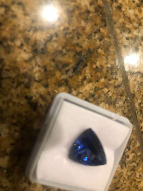 Gorgeous Rare 8ct Trillion Cut Natural Tanzanite b7/7 GIL Certified