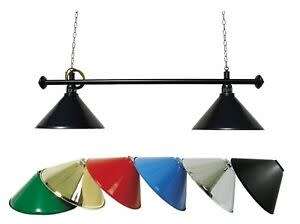 2 Shade Pool Snooker Billiard lighting chandelier / canopy Black