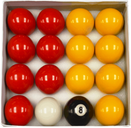 Pool Ball Set  Red and Yellow Pool Balls 2