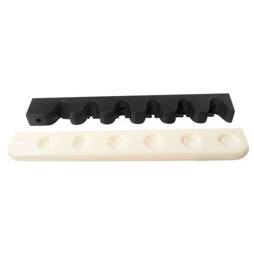 Durable Wall Mounted Flexible Rubber Pool / Snooker Cue Rack Holds 6 Cues