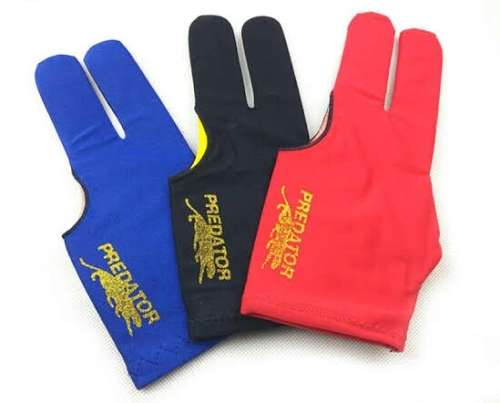 Snooker Billiard Cue Glove Pool Left Hand Open Three Finger Color: Black, Blue, Red,Brown