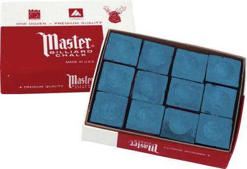 Master Pool and Billiard Chalk - Blue 12 Piece