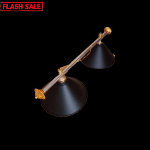 Pool Table Canopy 2 Light Shades Black