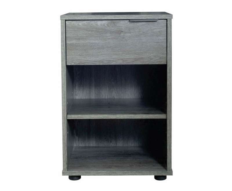 Jake Bedside Table Pedestal Charcoal