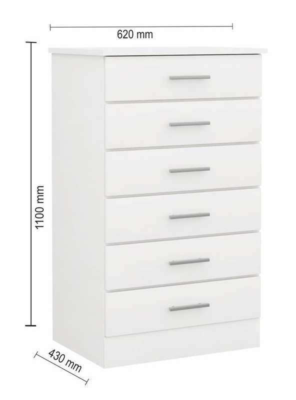 Lagos Chest of Drawers White