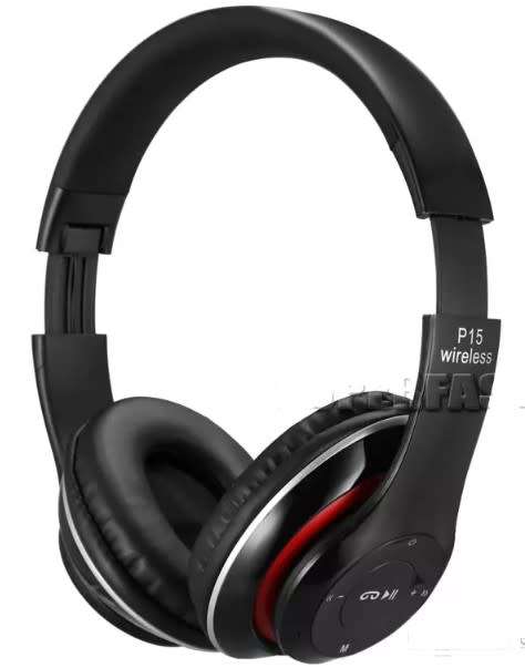 Bluetooth Headphones, Wireless Headset Hi-Fi Stereo, Foldable, inbuilt Mic for Smartphones (BLACK)