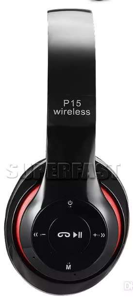 Bluetooth Headphones, Wireless Headset Hi-Fi Stereo, Foldable, inbuilt Mic for Smartphones (BLACK)