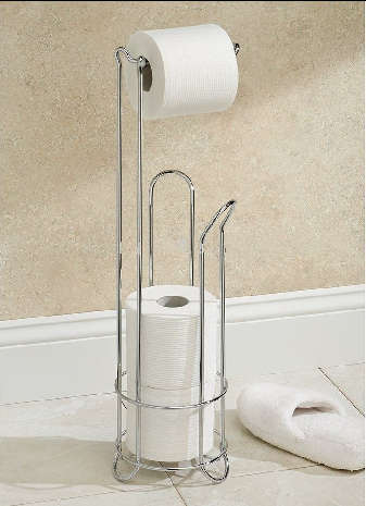 Toilet Roll Holder Storage Chrome