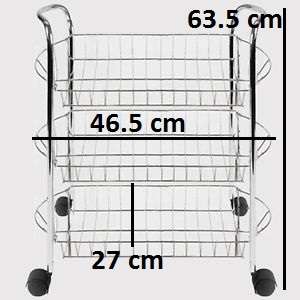 3Tier Vegetable Fruit Storage Kitchen Trolley Rack