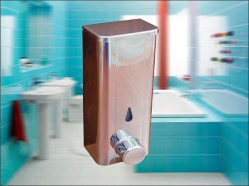 Soap Dispenser steel crome finish with plastic inner 350ml