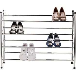 Expandable Chrome Shoe Rack