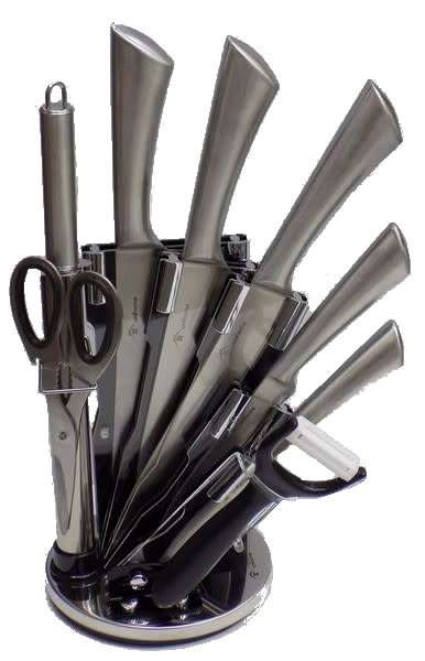 9 Piece Knife Set With Rotating Stand