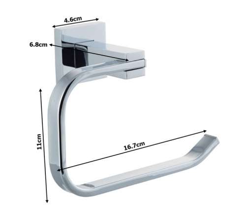 Toilet Roll Holder Square Stainless Steel