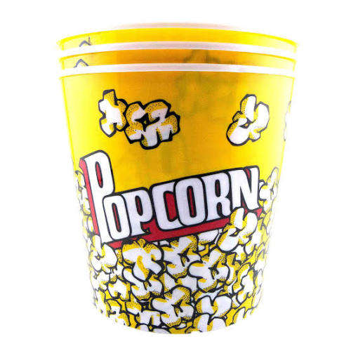 3 piece Plastic Pop Corn Bowl Set