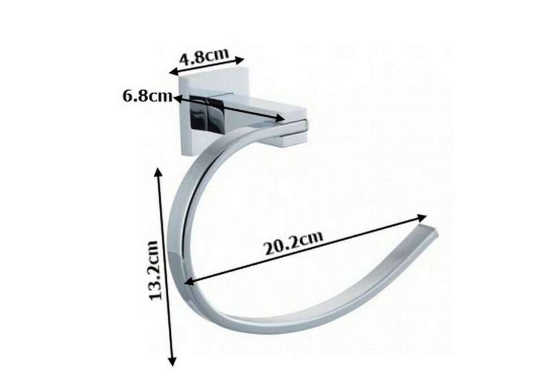 Hand Towel Holder Square Stainless Steel