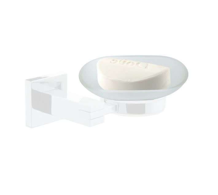Glass Soap Dish Oval Replacement - Frosted