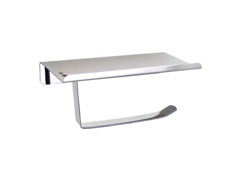Toilet Paper Holder With Built On Storage Shelf