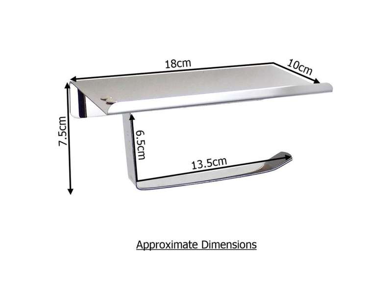 Toilet Paper Holder With Built On Storage Shelf
