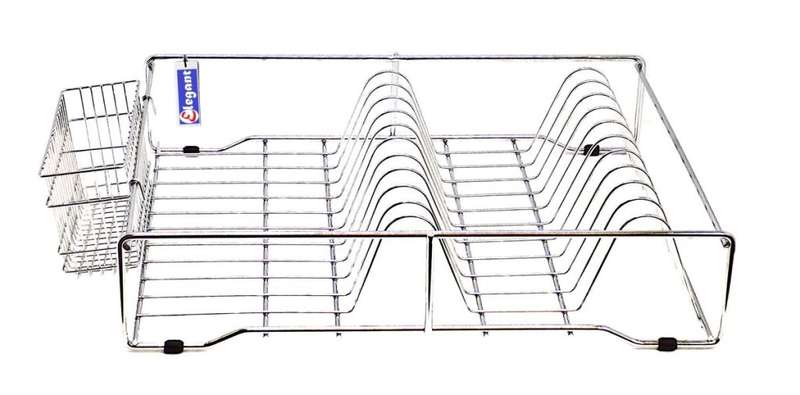 Dish Rack Flat + Attach Cutlery Holder
