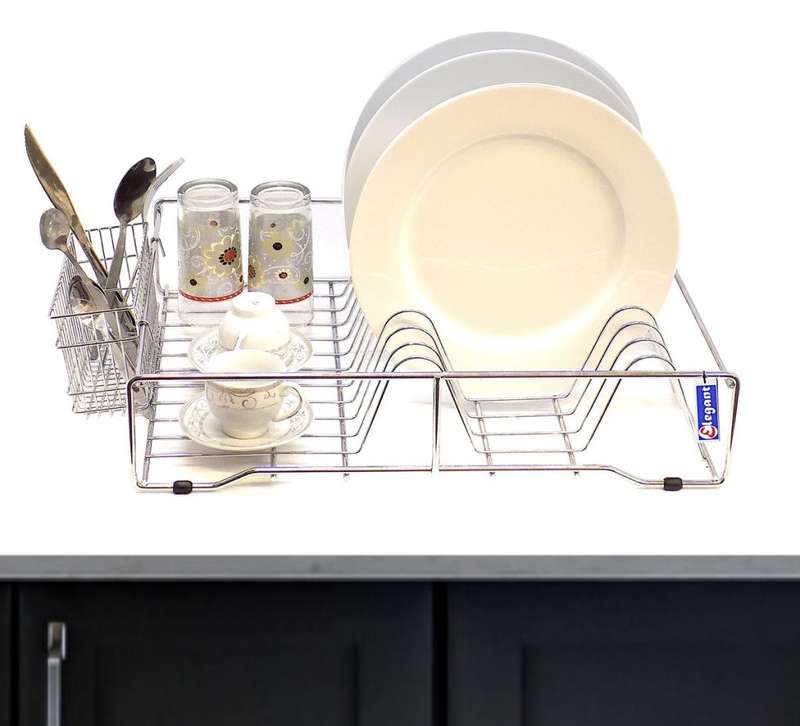 Dish Rack Flat + Attach Cutlery Holder