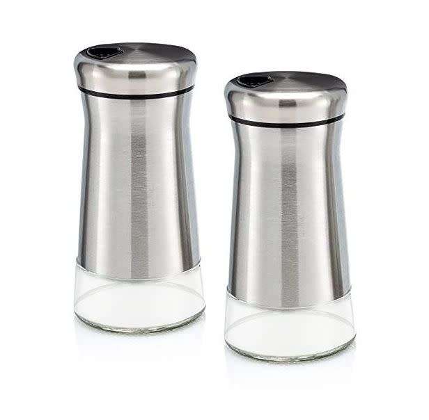 Rotating Top Salt And Pepper Set with Adjustable Pouring Holes