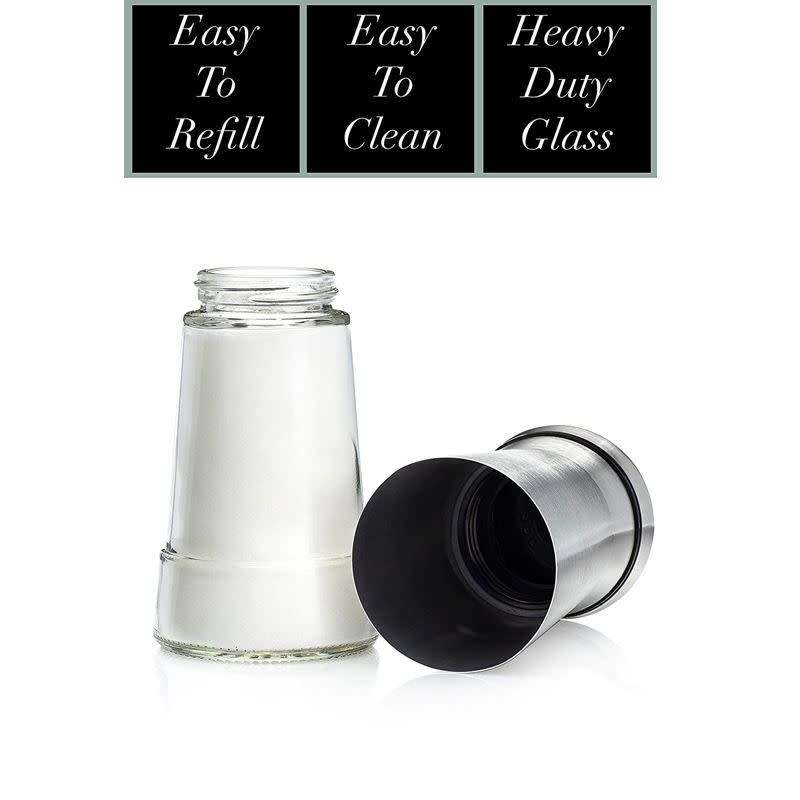 Rotating Top Salt And Pepper Set with Adjustable Pouring Holes
