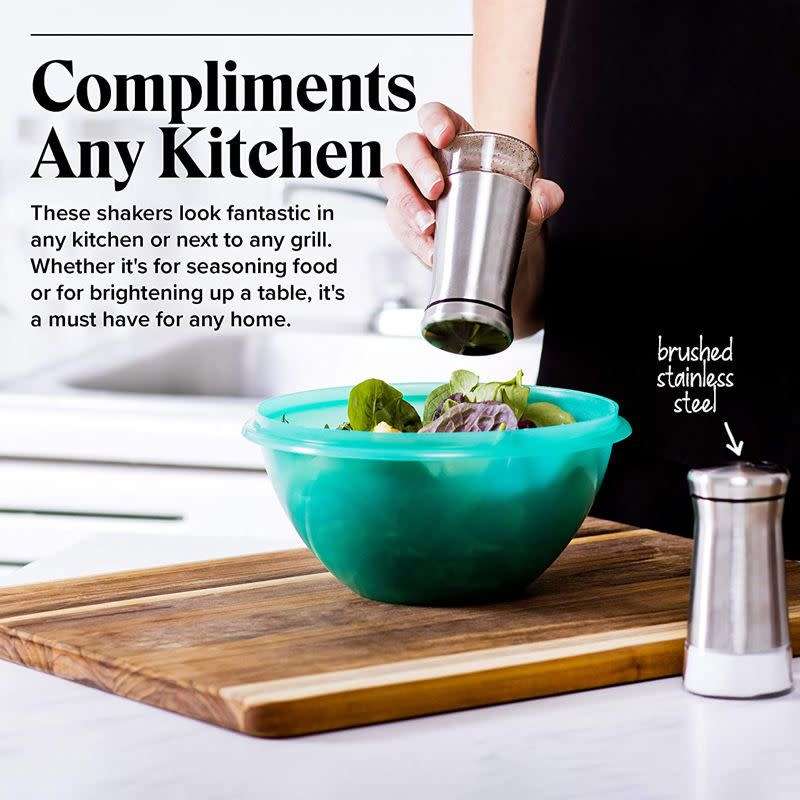 Rotating Top Salt And Pepper Set with Adjustable Pouring Holes