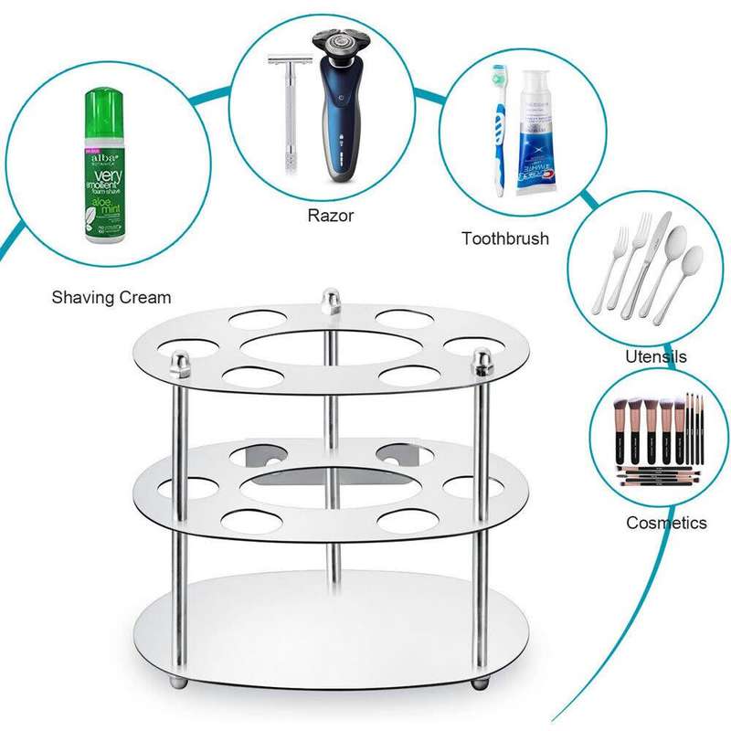 Toothbrush Holder Stainless Steel - Oval