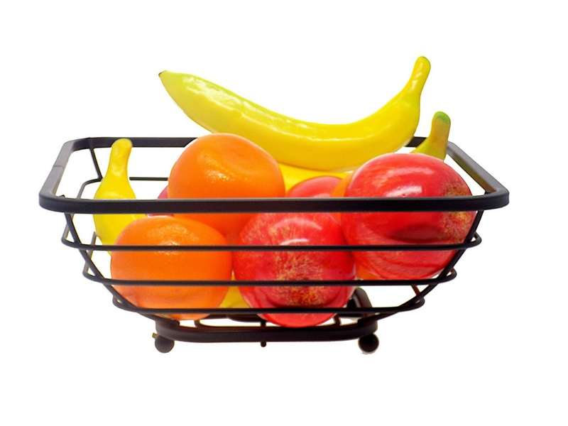 Fruit Basket Square Heavy Duty - Black