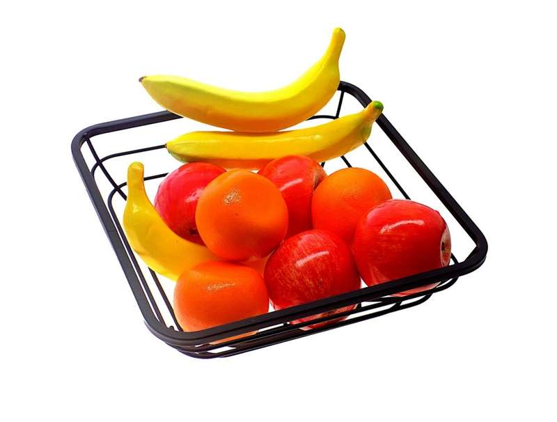 Fruit Basket Square Heavy Duty - Black
