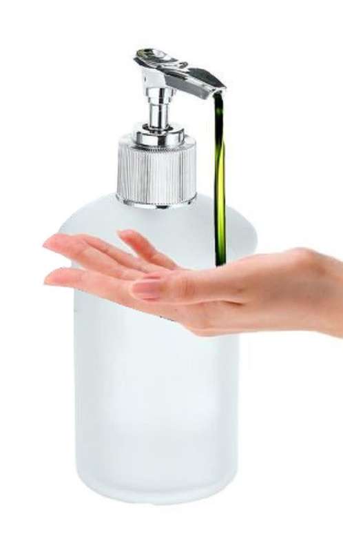 Frosted Glass Soap Dispenser With Wall Mount Bracket - 180ml