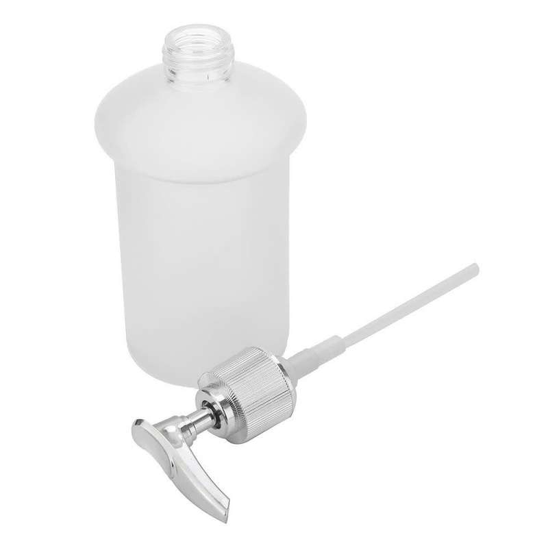 Frosted Glass Soap Dispenser With Wall Mount Bracket - 180ml