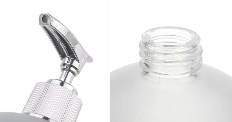 Frosted Glass Soap Dispenser With Wall Mount Bracket - 180ml