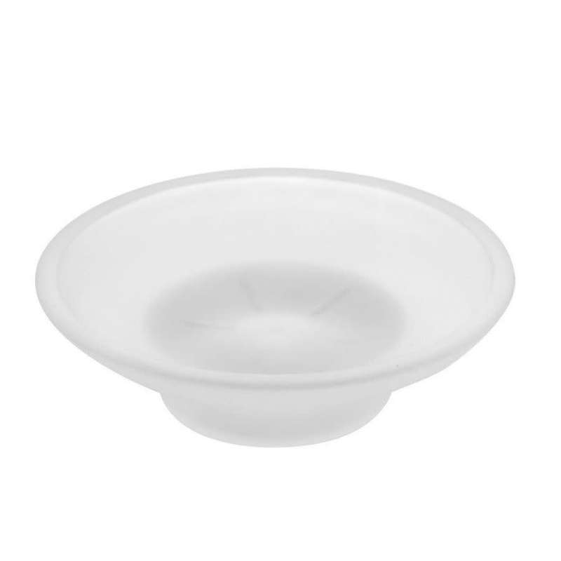 Glass Soap Dish Round Replacement - Frosted