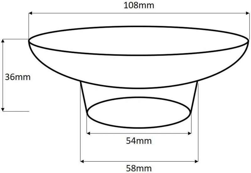Glass Soap Dish Round Replacement - Frosted