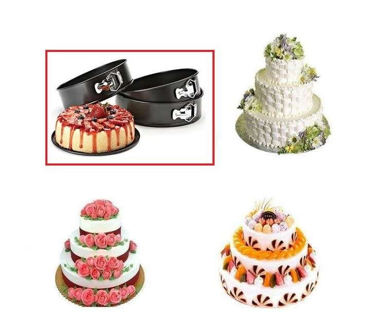 3pcs Cake Mould Set - 24-26-28cm Round