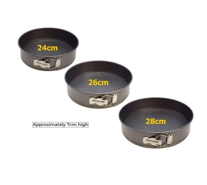 3pcs Cake Mould Set - 24-26-28cm Round