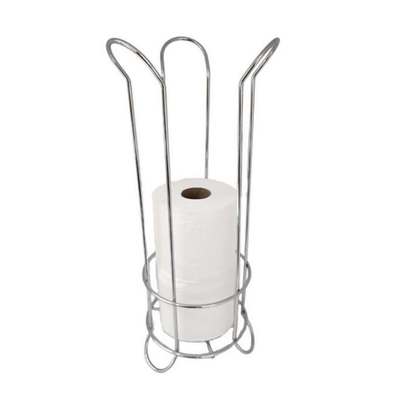 Toilet Roll Storage Holder Silver - 3 Toilet Rolls
