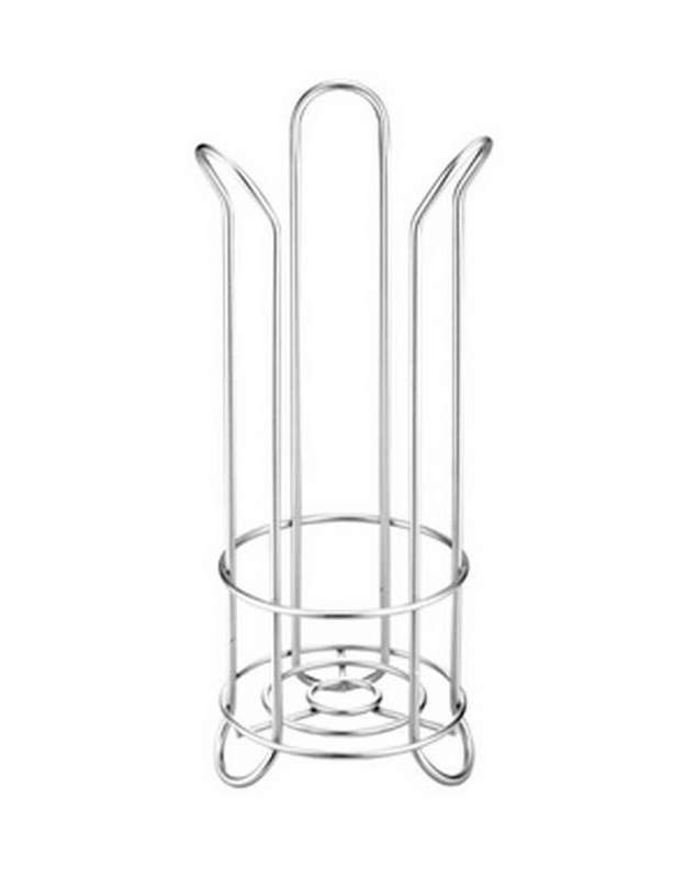 Toilet Roll Storage Holder Silver - 3 Toilet Rolls