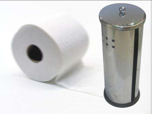 Toilet roll holder storage Chrome shine