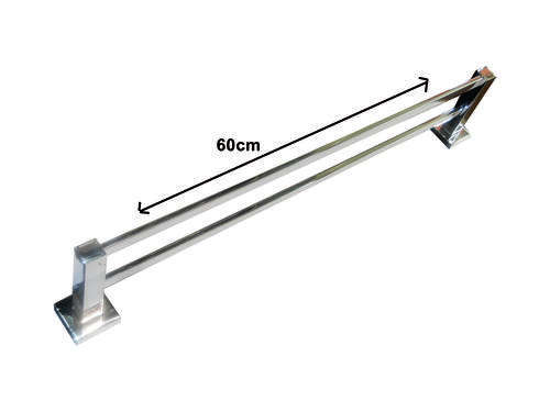 Towel Rod Double Square Stainless Steel