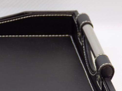 Serving Tray Leather Brown