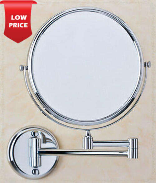 Extendable 2-Sided Rotating Bathroom Mirror And Make Up Mirror With 3x Zoom